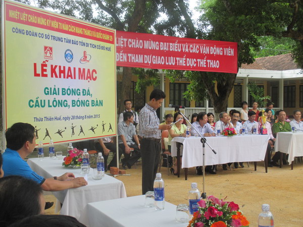 Công đoàn cơ sở Vườn quốc gia Bạch Mã tham gia giải bóng đá mi ni năm 2015 do Trung tâm Bảo tồn di tích cố đô Huế tổ chức