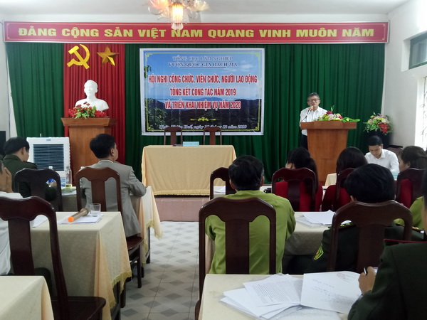 Vườn quốc gia Bạch Mã tổ chức Hội nghị công chức, viên chức, người lao động và tổng kết công tác năm 2019, triển khai nhiệm vụ năm 2020 