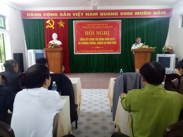 Đảng ủy Vườn quốc gia Bạch Mã tổ chức Hội nghị tổng kết công tác Đảng năm 2019 và phương hướng nhiệm vụ năm 2020